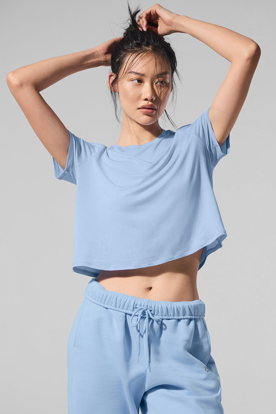 Cropped Short Sleeve Blouse